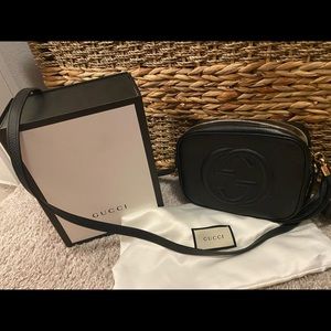 Soho small leather disco bag